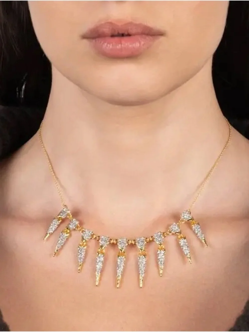 ALEXIS BITTAR Solanales Crystal Spear Fringe Necklace